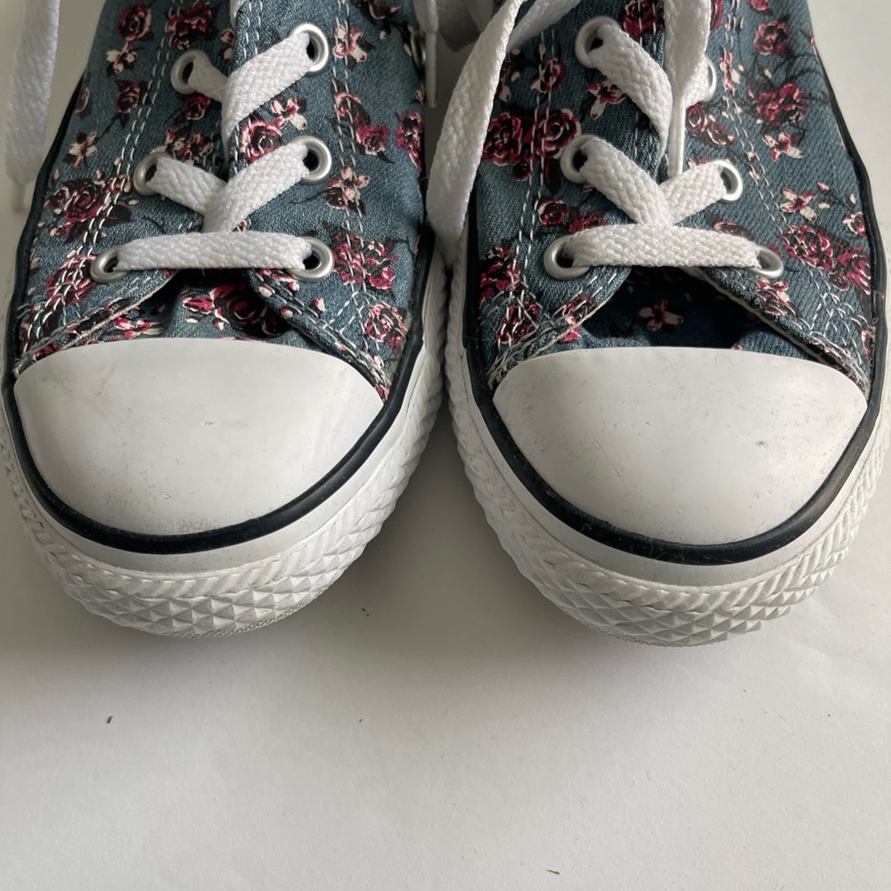 Converse All Star Sneakers, Canvas, Vintage Floral print, Sz 3 Youth - Picture 4 of 7